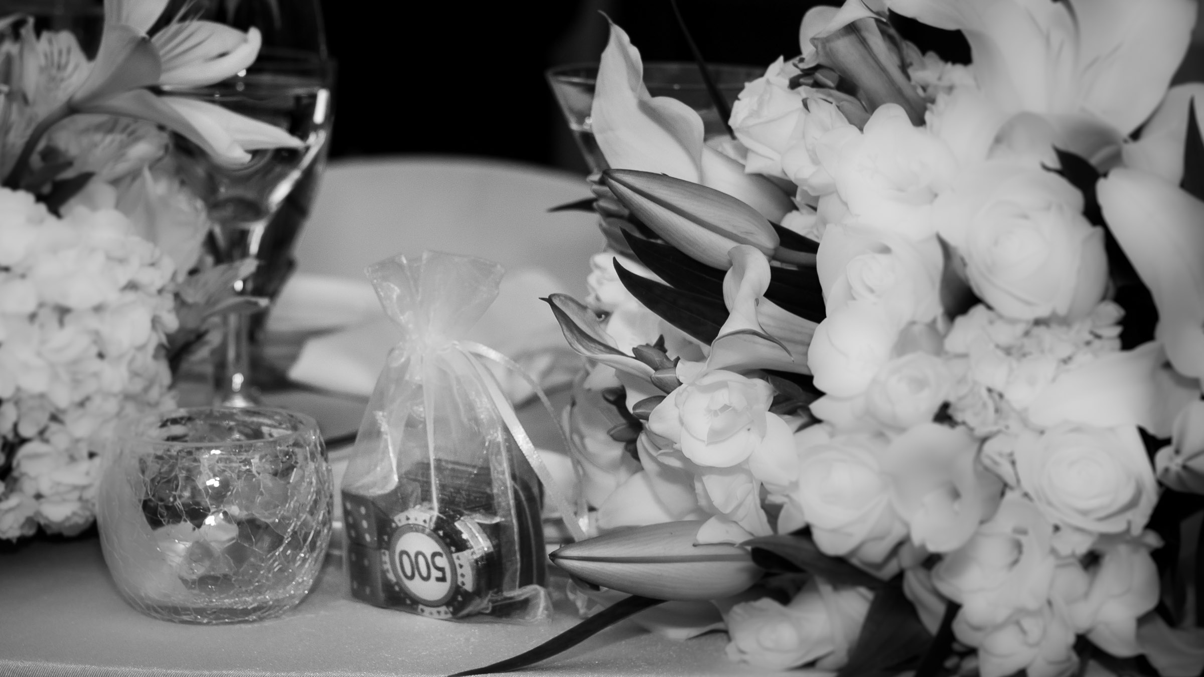 Lake Las Vegas wedding photographer capturing private luxury reception detail with Las Vegas $500 chips as refined guest favor